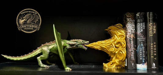 Fire Breath Dragon Hand Painted