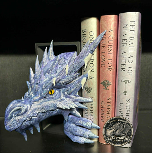 Blue Ice Dragon Head Hand Painted